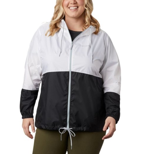 Columbia Flash Forward Windbreaker Jakke Dame Hvite Svarte | Plus Size 89107R